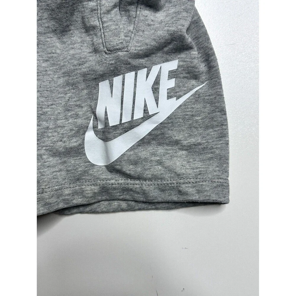 Nike Kids Fleece Shorts Gray Size 4 (3-4 Yrs)